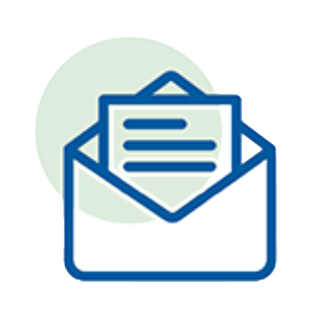 Check mail or text messages for a letter.